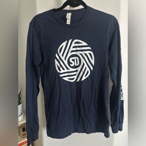 Bella Canvas Navy Official Jersey Partner of San Diego FC long sleeve